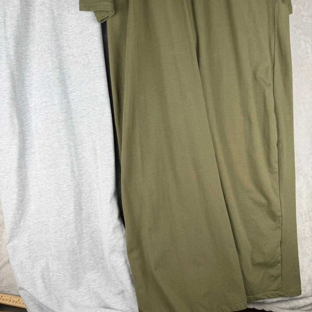 Ellos Womens Set of 2 Knit Midi Dresses Olive Grey 3/4 Sleeve Plus Size 1X 22/24